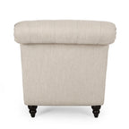 64.25 Button Tufted Chaise Lounge Chair with Birch Legs