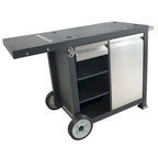 Universal Rolling Prep Cart for Portable Outdoor Griddle and Grills, Black - 52.8