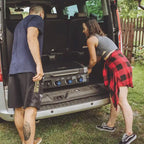 Universal Rolling Prep Cart for Portable Outdoor Griddle and Grills, Black - 52.8