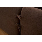 98.4 Chenille L-Shaped 3-Seater Sofa with Chaise Lounge and 4 Pillows
