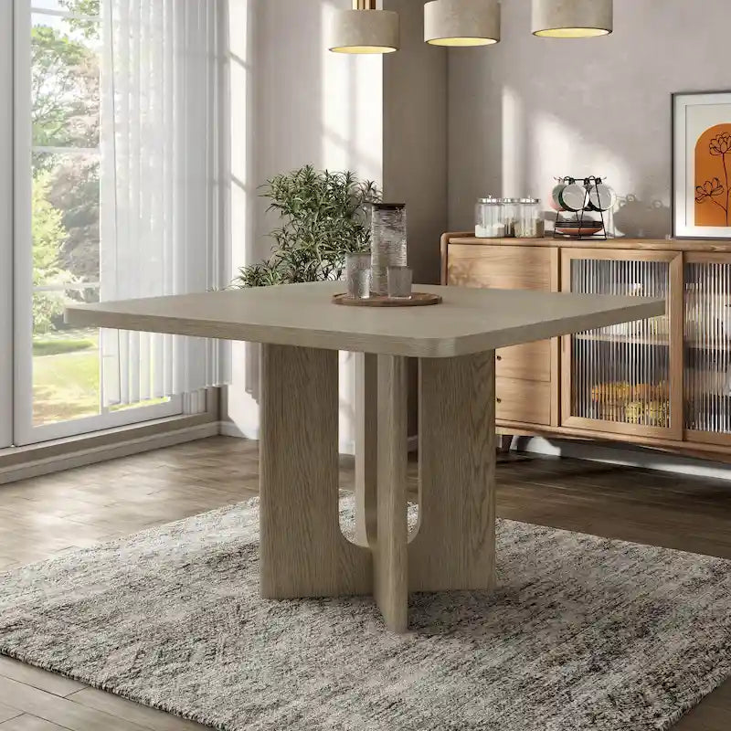 Furniture of America Piez Modern 54-inch Square Solid Wood Counter Height Dining Table