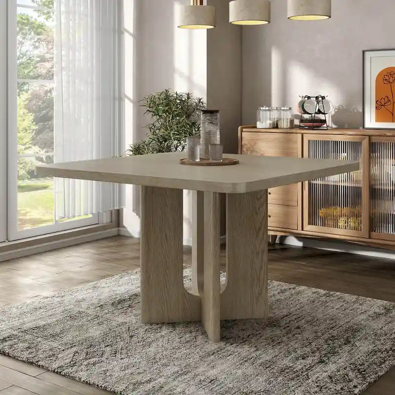 Furniture of America Piez Modern 54-inch Square Solid Wood Counter Height Dining Table