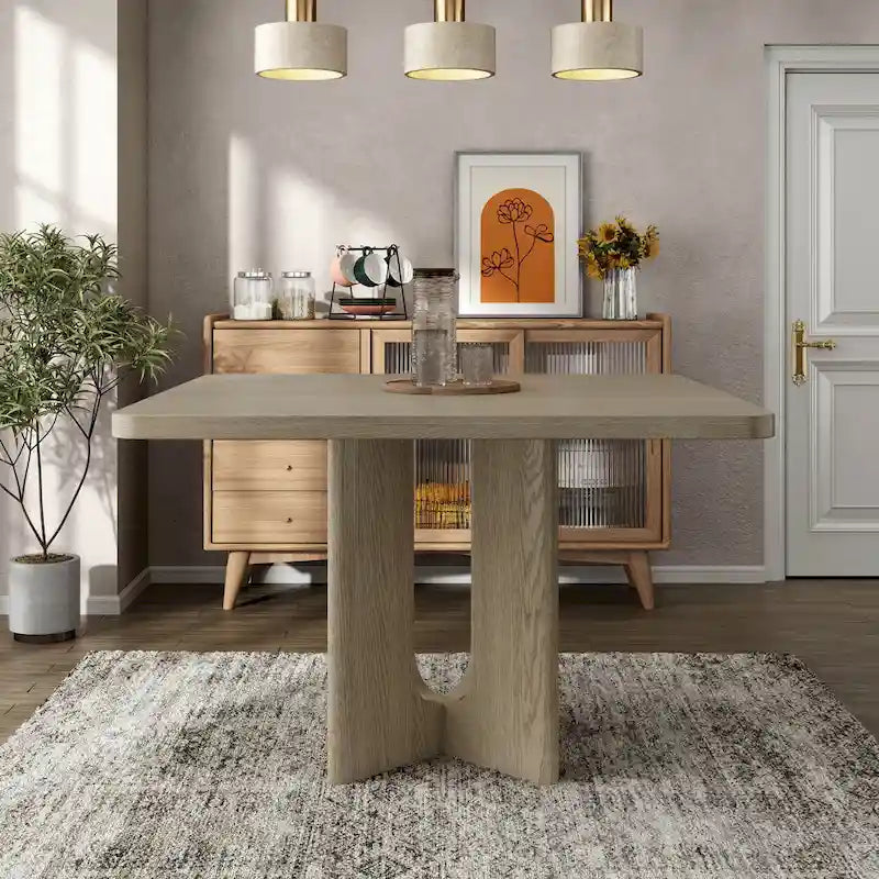 Furniture of America Piez Modern 54-inch Square Solid Wood Counter Height Dining Table
