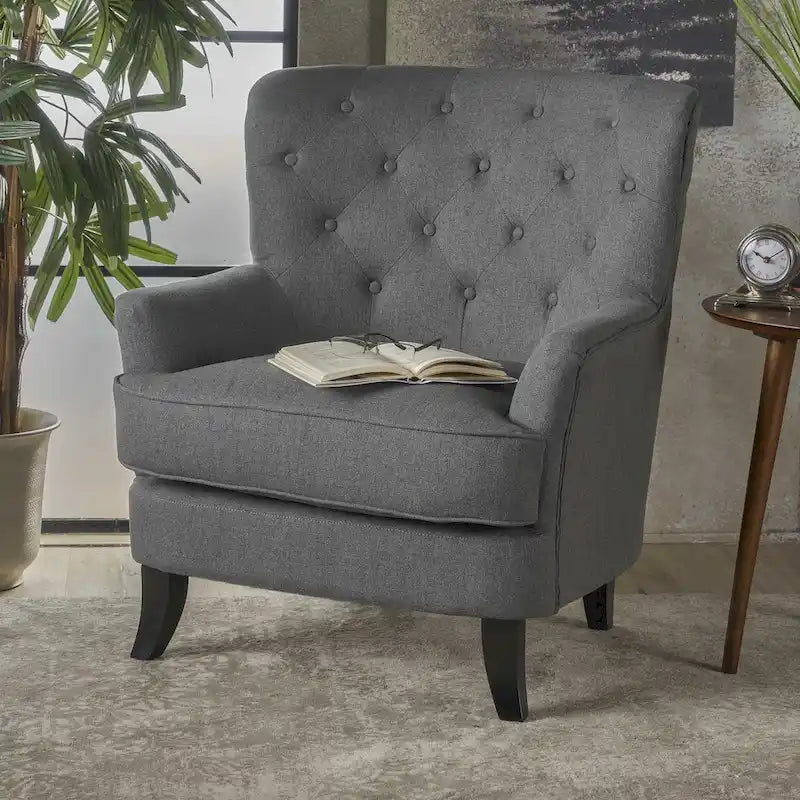 Anikki Tufted Fabric Club Chair