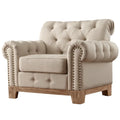 Greenwich Tufted Scroll Arm Nailhead Chesterfield Chair