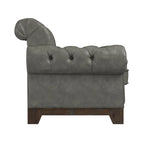 Greenwich Tufted Scroll Arm Nailhead Chesterfield Chair