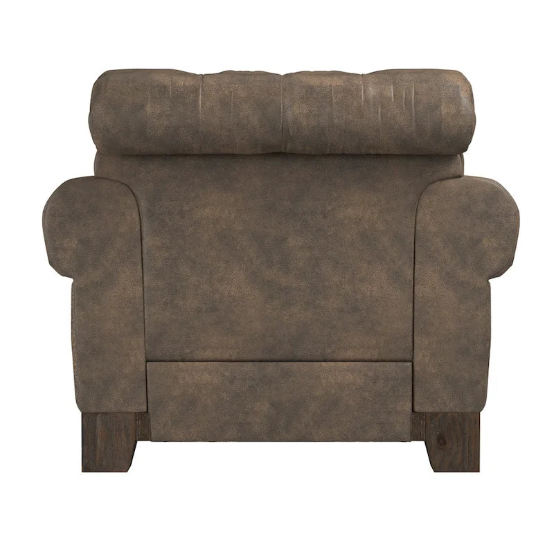 Greenwich Tufted Scroll Arm Nailhead Chesterfield Chair