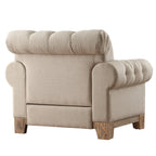 Greenwich Tufted Scroll Arm Nailhead Chesterfield Chair