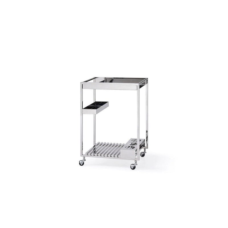 Contemporary All Metal Tea Cart