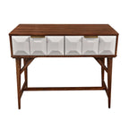 Steve Silver Carson Carrington Greta Burnished Walnut Mid-century Console Table