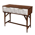 Steve Silver Carson Carrington Greta Burnished Walnut Mid-century Console Table