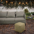 16 Hand Woven Pouf Ottoman, Sand - 16 in