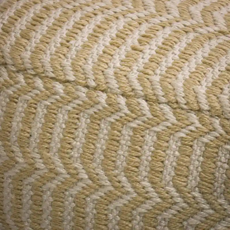 16 Hand Woven Pouf Ottoman, Sand by National Tree Company - 16 in
