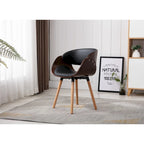Black Synthetic Leather Leisure Chair - 24 H x 15 W x 21 D