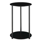 Designs2Go Classic Glass 2 Tier Round End Table