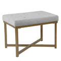 Silver Orchid Sid Velvet Tufted Ottoman