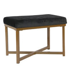 Silver Orchid Sid Velvet Tufted Ottoman