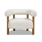 37 Mid Century Modern Barrel Boucle Sherpa Accent Arm Chair