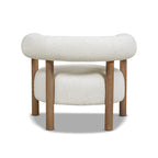 37 Mid Century Modern Barrel Boucle Sherpa Accent Arm Chair
