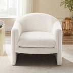 31.2 Inch Nordic Wide Boucle Upholstered Barrel Accent Chair