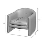 31.2 Inch Nordic Wide Boucle Upholstered Barrel Accent Chair