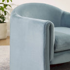 31.2 Inch Nordic Wide Boucle Upholstered Barrel Accent Chair