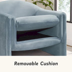 31.2 Inch Nordic Wide Boucle Upholstered Barrel Accent Chair
