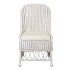 Natural Rattan Cushioned Dining Accent Chair