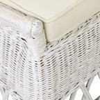 Natural Rattan Cushioned Dining Accent Chair