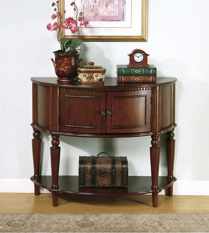Cambridge Brown Traditional Wood Console Table
