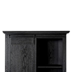 Farmhouse Storage Cabinet with Adjustable Shelves and Sliding Barn Door - 16.75D x 36.25W x 68H