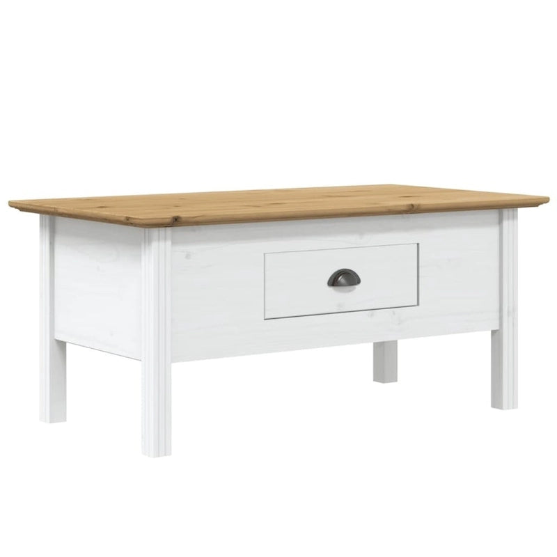 Coffee Table Accent Side Table for Living Room BODO Solid Wood Pine - 39.4x21.7x17.7