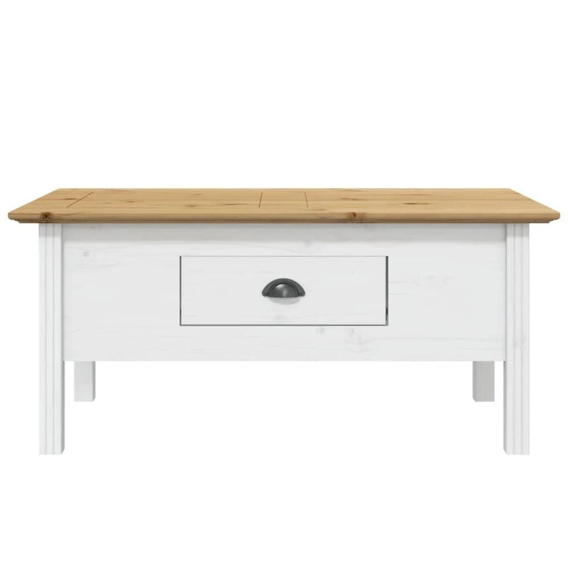 Coffee Table Accent Side Table for Living Room BODO Solid Wood Pine - 39.4x21.7x17.7