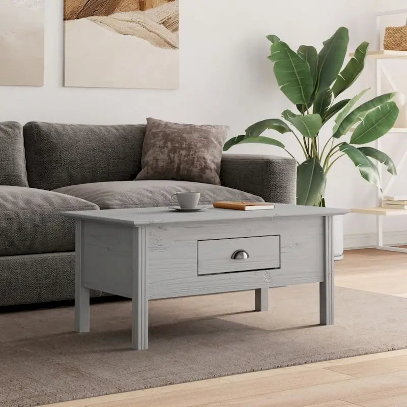 Coffee Table Accent Side Table for Living Room BODO Solid Wood Pine - 39.4x21.7x17.7