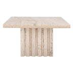Izzat Square Marble Accent Table - 21 In W x 21 In D x 12 In H - 21Wx21Dx12H