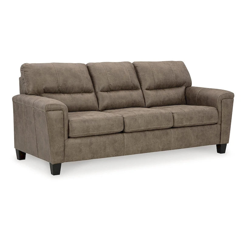 Navi Brown/Beige Sofa - 89W x 38D x 39H