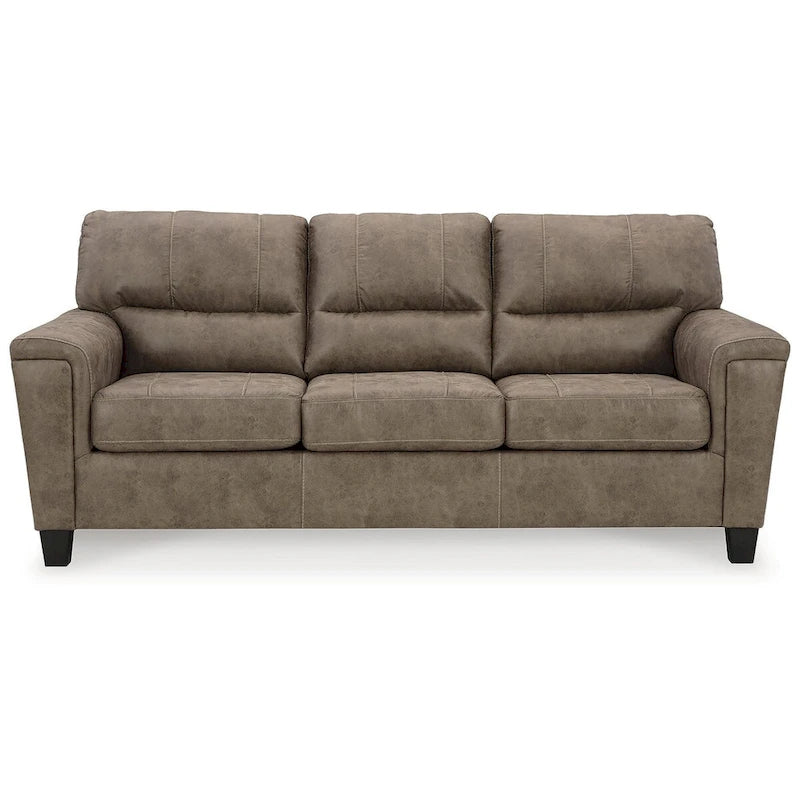 Navi Brown/Beige Sofa - 89W x 38D x 39H