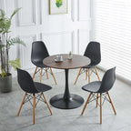 31.5Tulip Dining Table for 2-4 people With Round Mdf Table Top, Pedestal Dining Table, End Table Leisure Coffee Table