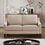 Modern Loveseat Sofa for Living Room Upholstered Velvet Small Couch - 51.5L x 29 W x 34.25 H , Seat height: 18