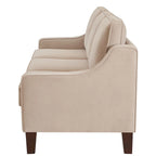 Modern Loveseat Sofa for Living Room Upholstered Velvet Small Couch - 51.5L x 29 W x 34.25 H , Seat height: 18