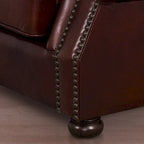 Brandon Distressed Whiskey Top Grain Italian Leather Sofa and Two Chairs Set